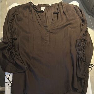Chico’s Dark Brown Blouse EUC sz 4 or 2X
